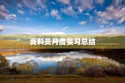 资料员月度实习总结