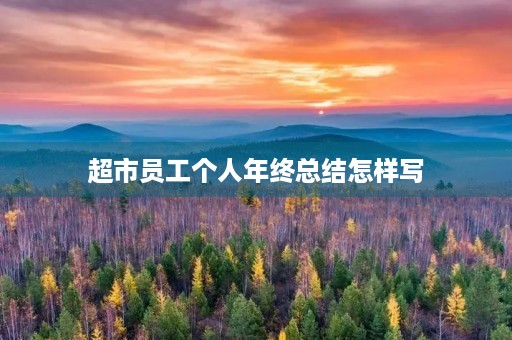 超市员工个人年终总结怎样写