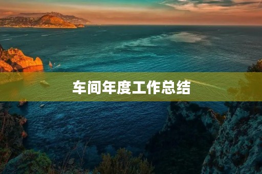 车间年度工作总结