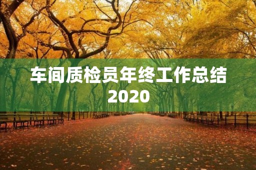 车间质检员年终工作总结2020