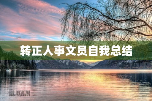 转正人事文员自我总结