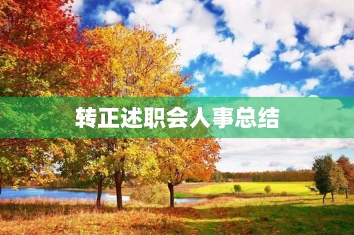 转正述职会人事总结