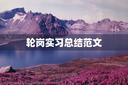轮岗实习总结范文