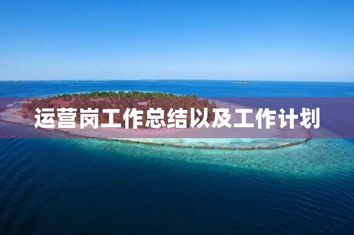 运营岗工作总结以及工作计划