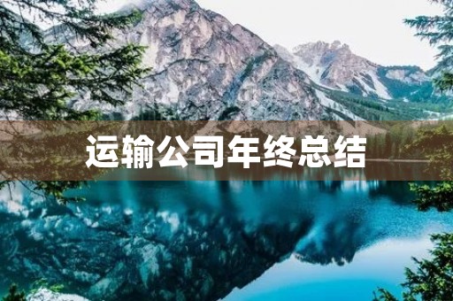 运输公司年终总结