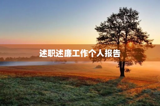 述职述廉工作个人报告(17篇) 述职述廉工作个人报告(17篇)