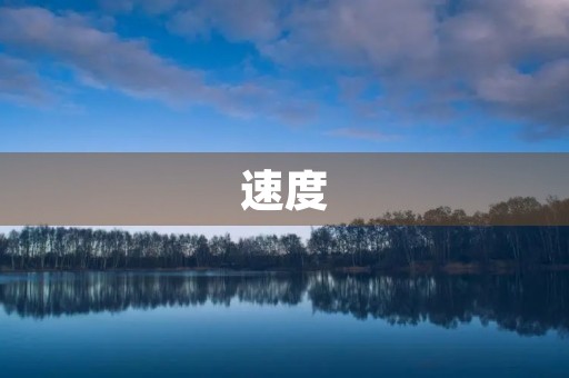 速度 速度