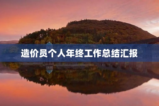 造价员个人年终工作总结汇报