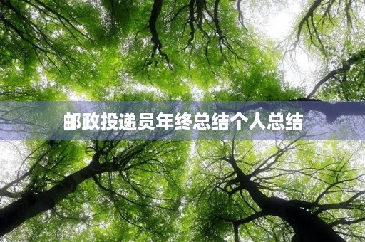 邮政投递员年终总结个人总结