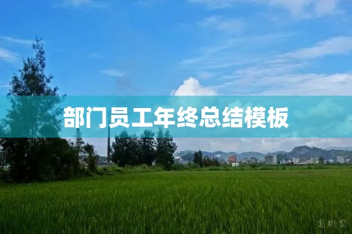 部门员工年终总结模板 部门员工年终总结模板