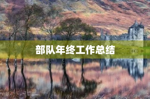 部队年终工作总结