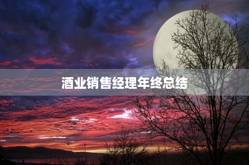 酒业销售经理年终总结