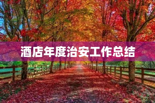 酒店年度治安工作总结