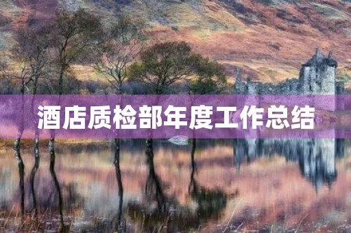 酒店质检部年度工作总结