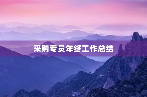采购专员年终工作总结（20篇）