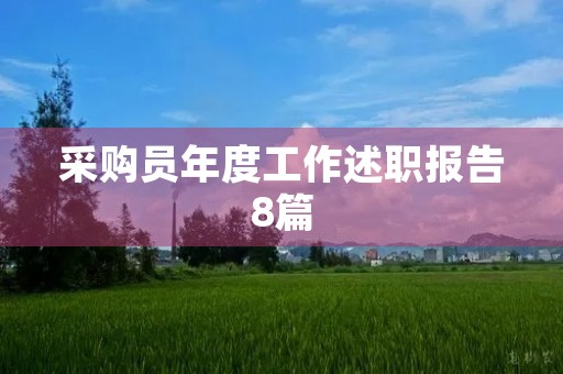 采购员年度工作述职报告8篇