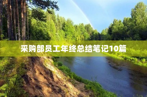 采购部员工年终总结笔记10篇 采购部员工年终总结笔记10篇