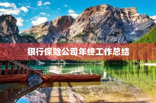 银行保险公司年终工作总结