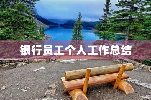 银行员工个人工作总结