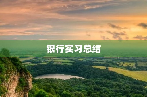 银行实习总结