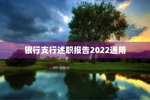 银行支行述职报告2022通用