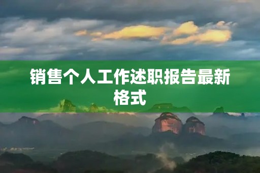 销售个人工作述职报告最新格式