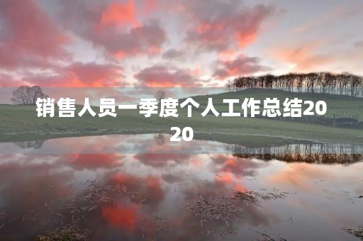 销售人员一季度个人工作总结2020