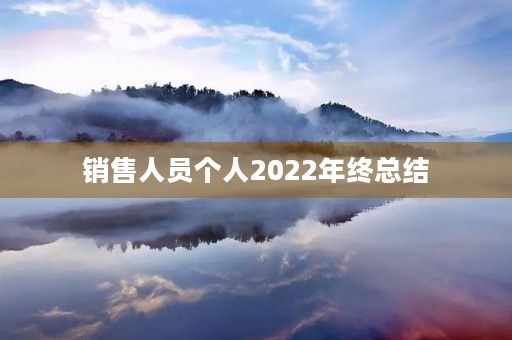 销售人员个人2022年终总结