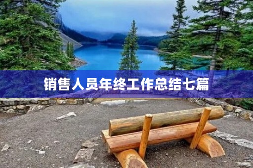 销售人员年终工作总结七篇