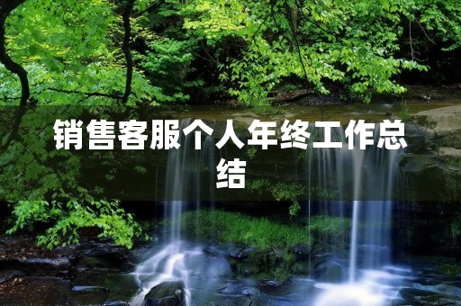 销售客服个人年终工作总结