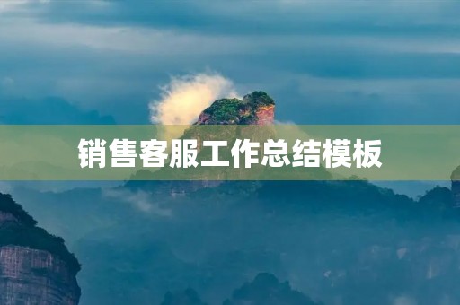 销售客服工作总结模板