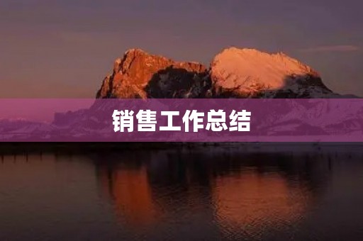 销售工作总结