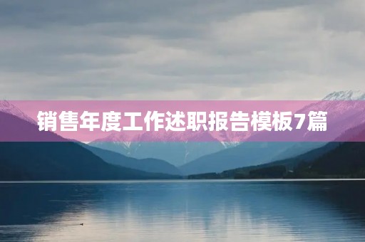 销售年度工作述职报告模板7篇