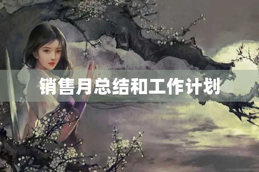 销售月总结和工作计划