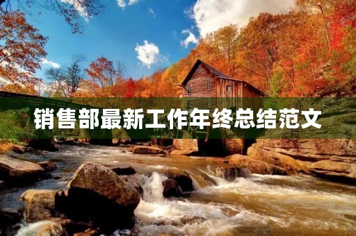 销售部最新工作年终总结范文