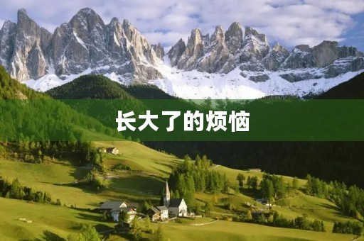 长大了的烦恼