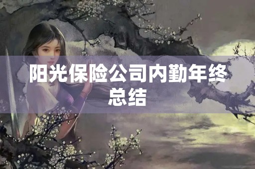阳光保险公司内勤年终总结
