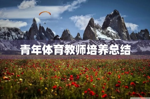 青年体育教师培养总结