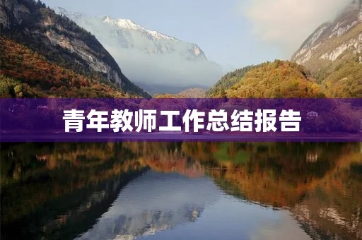 青年教师工作总结报告