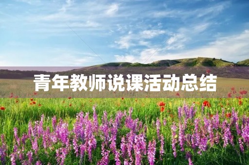 青年教师说课活动总结