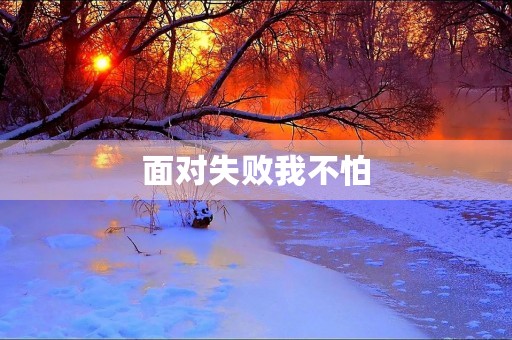 面对失败我不怕