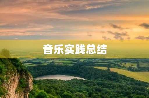 音乐实践总结 音乐实践总结