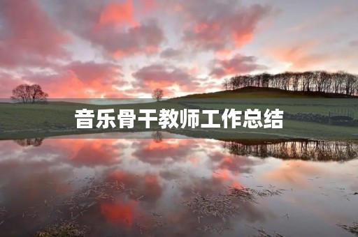 音乐骨干教师工作总结