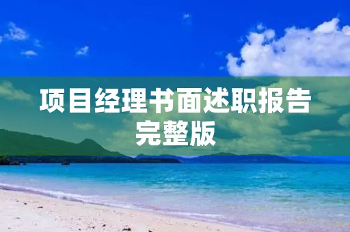 项目经理书面述职报告完整版