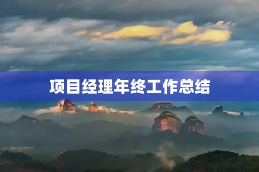 项目经理年终工作总结(10篇) 项目经理年终工作总结(10篇)