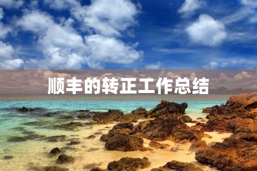 顺丰的转正工作总结
