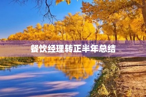 餐饮经理转正半年总结