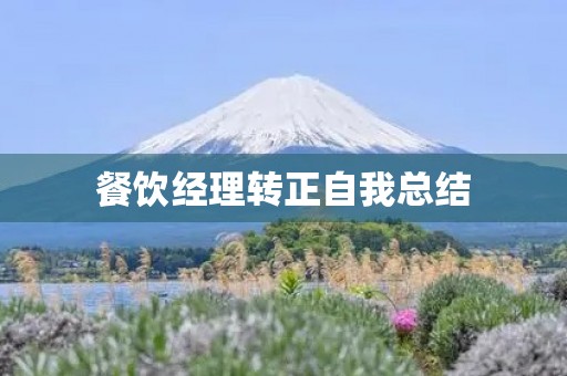 餐饮经理转正自我总结
