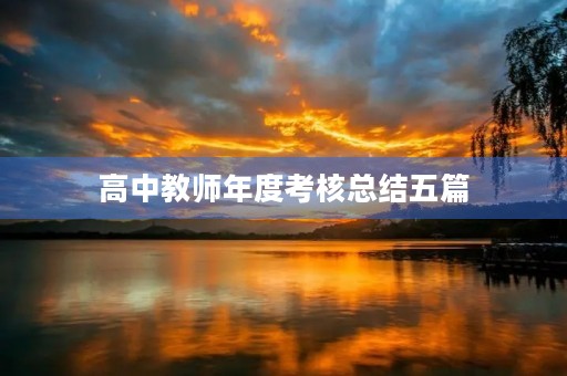 高中教师年度考核总结五篇