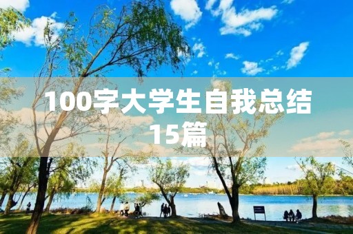 100字大学生自我总结15篇